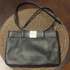 KATE SPADE Black Leather Shoulder Bag Clutch
